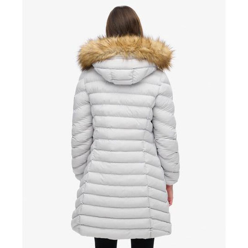 Superdry Fuji Faux Fur Hood Mid Length image number 1